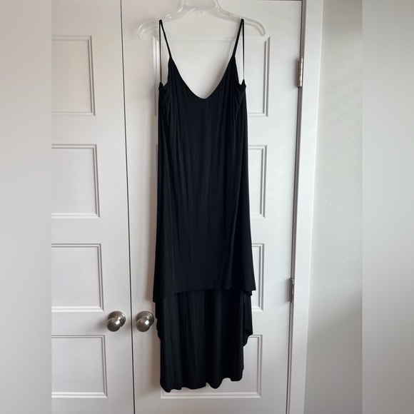 Double Zero Dresses & Skirts - Double Zero Black Asymmetrical Tiered Sundress‎